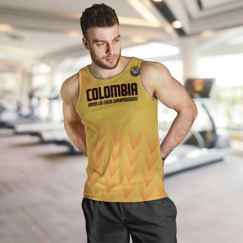 Custom Colombia Football Men Tank Top 2025 Las Chicas Superpoderosas - Yellow Version