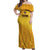 Custom Colombia Football Off Shoulder Maxi Dress 2025 Las Chicas Superpoderosas - Yellow Version - Wonder Print Shop