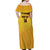 Custom Colombia Football Off Shoulder Maxi Dress 2025 Las Chicas Superpoderosas - Yellow Version - Wonder Print Shop