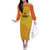 Custom Colombia Football Off The Shoulder Long Sleeve Dress 2025 Las Chicas Superpoderosas - Yellow Version - Wonder Print Shop