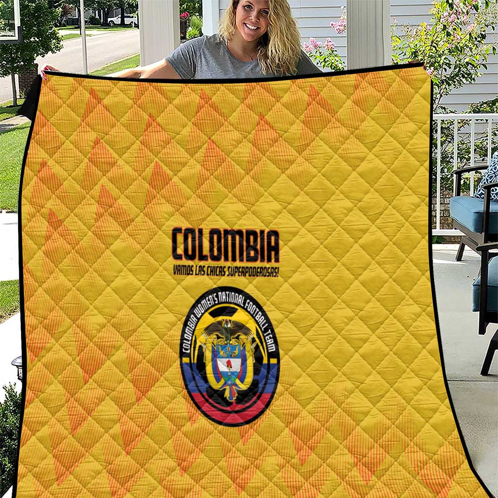 Colombia Football Quilt 2025 Las Chicas Superpoderosas - Yellow Version - Wonder Print Shop