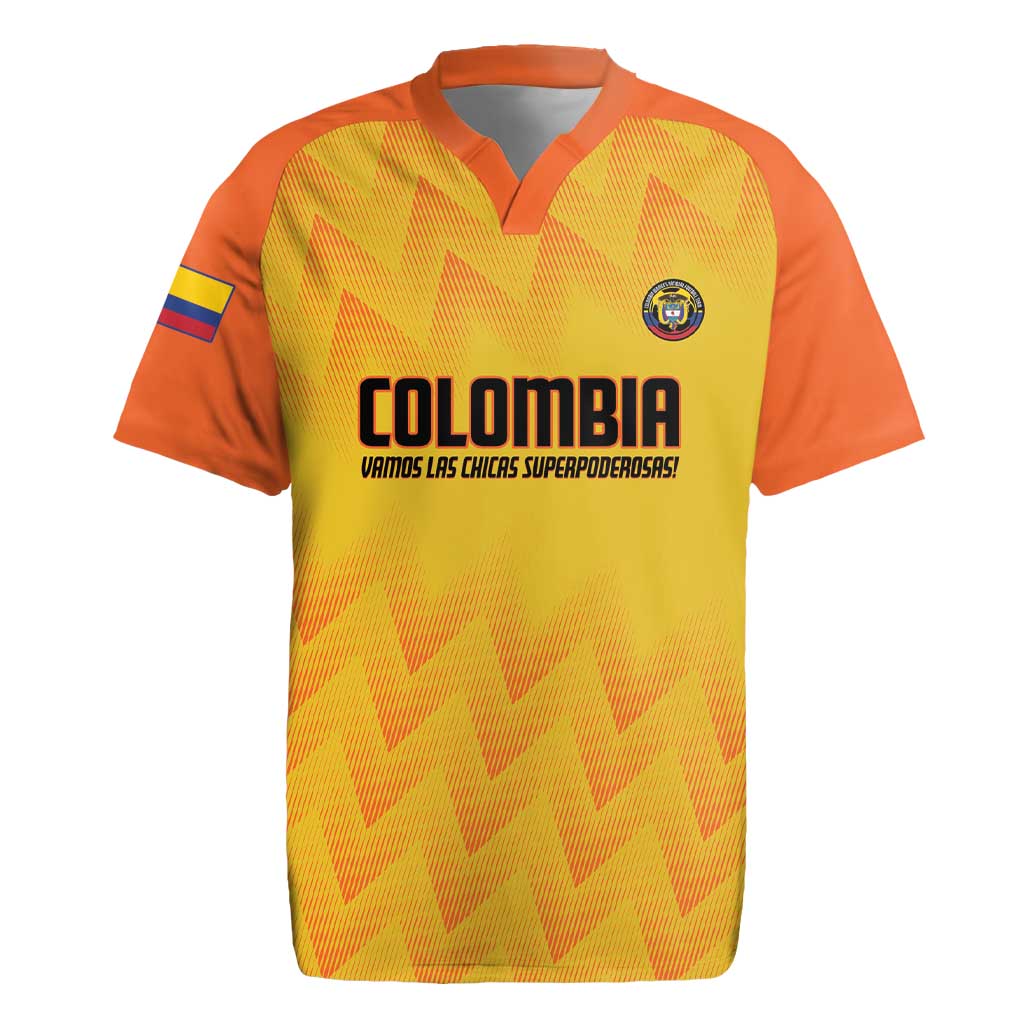 Custom Colombia Football Rugby Jersey 2025 Las Chicas Superpoderosas - Yellow Version - Wonder Print Shop