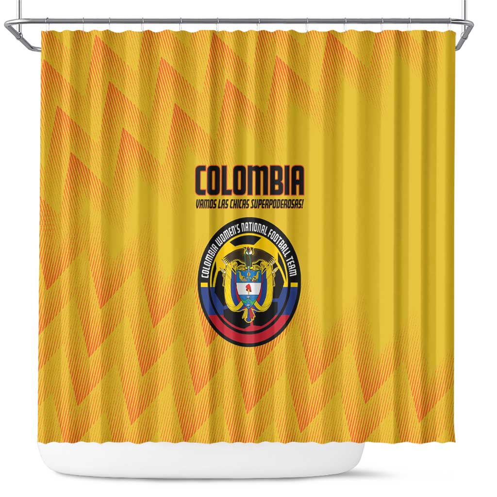 Colombia Football Shower Curtain 2025 Las Chicas Superpoderosas - Yellow Version