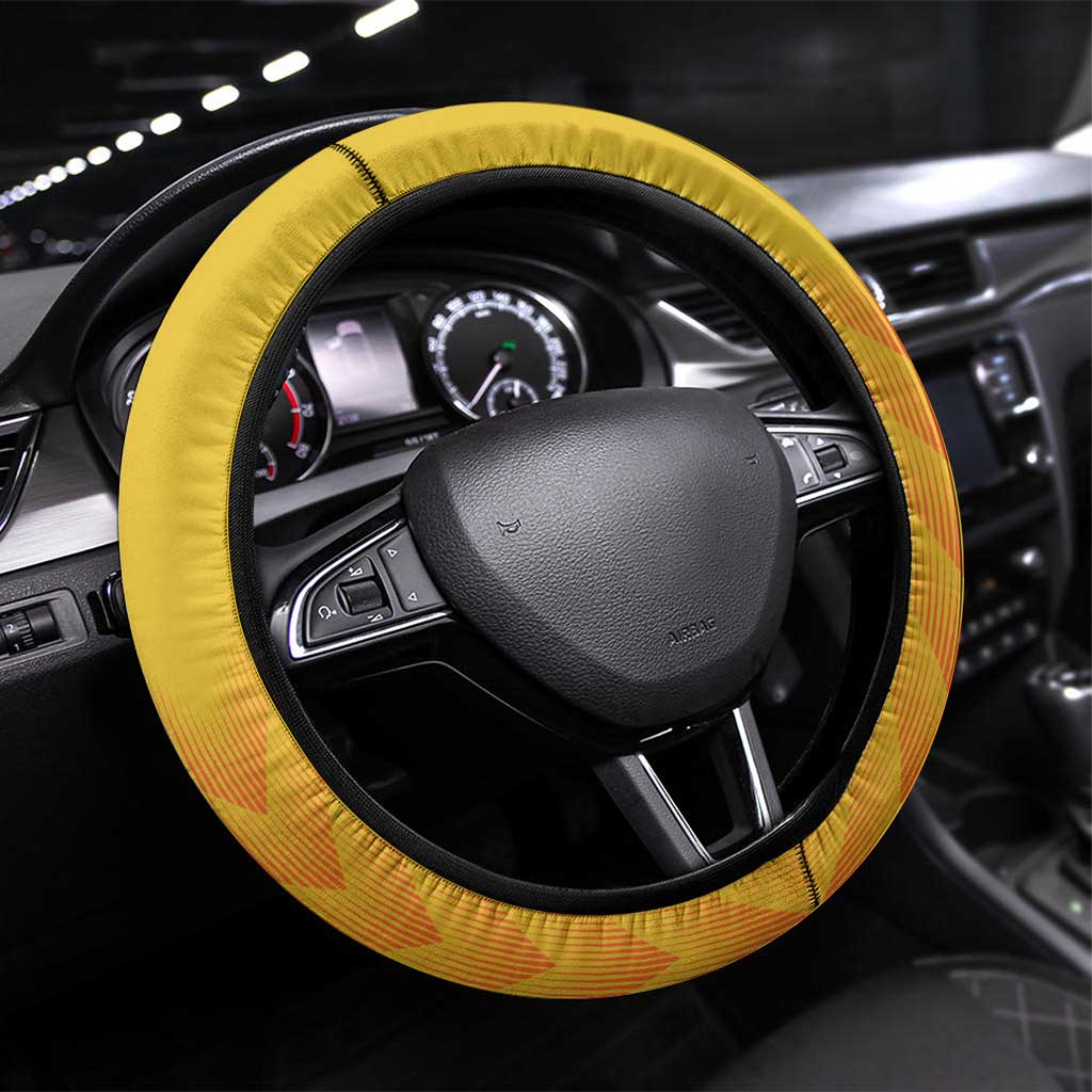 Colombia Football Steering Wheel Cover 2025 Las Chicas Superpoderosas - Yellow Version - Wonder Print Shop