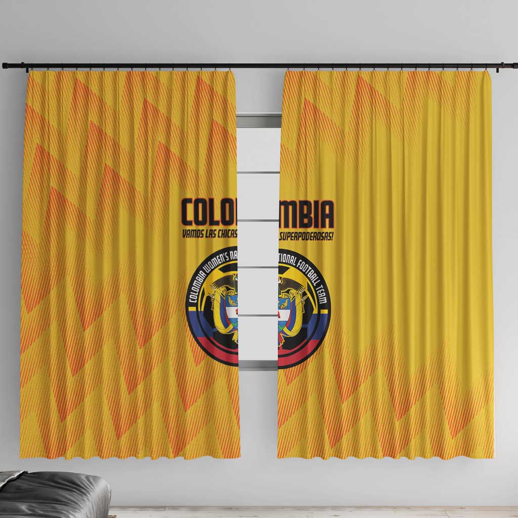 Colombia Football Window Curtain 2025 Las Chicas Superpoderosas - Yellow Version - Wonder Print Shop