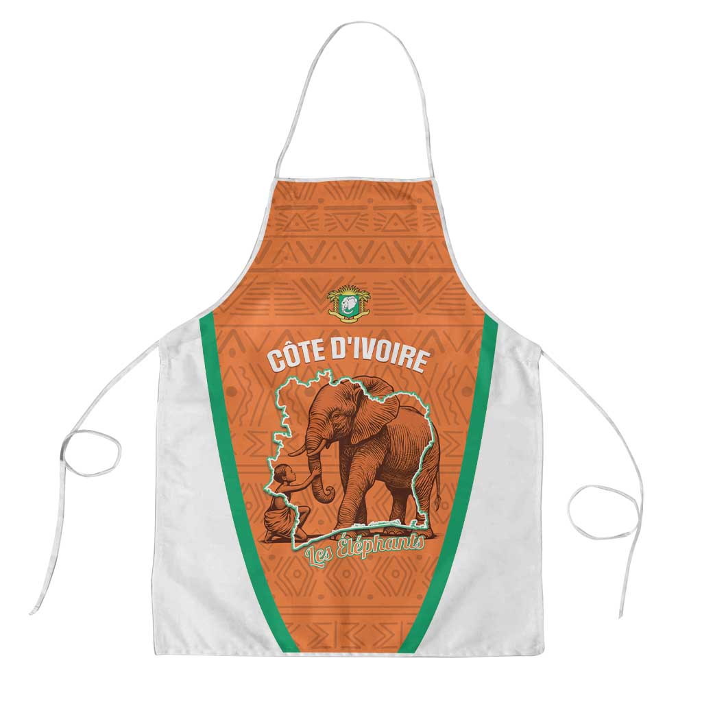 Ivory Coast Football Apron 2026 Cote d'Ivoire Les Elephants Orange Version - Wonder Print Shop