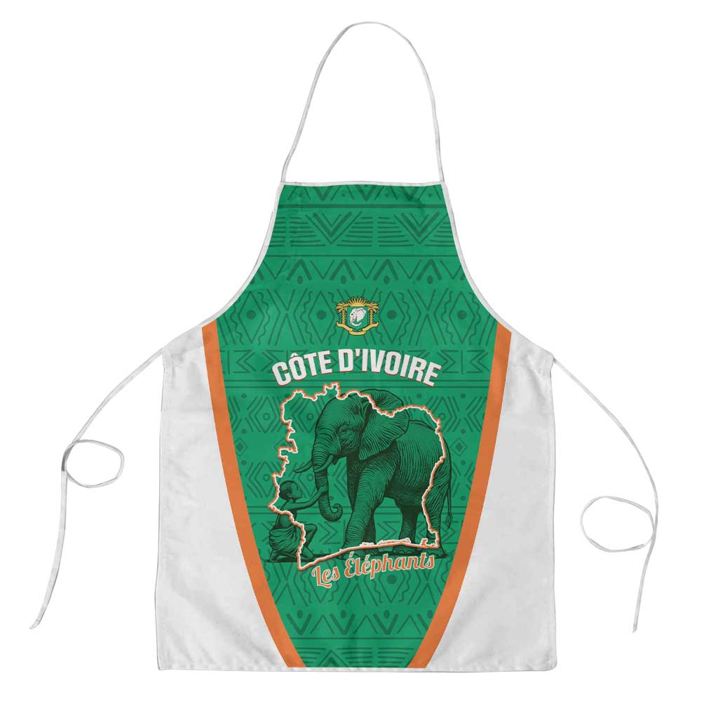 Ivory Coast Football Apron 2026 Cote d'Ivoire Les Elephants Green Version - Wonder Print Shop