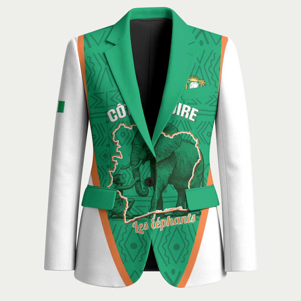 Custom Ivory Coast Football Blazer 2026 Cote d'Ivoire Les Elephants Green Version - Wonder Print Shop