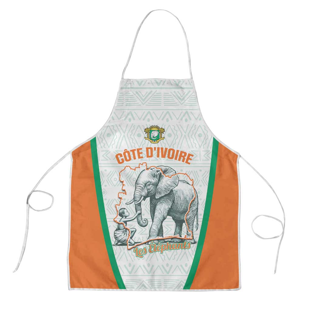 Ivory Coast Football Apron 2026 Cote d'Ivoire Les Elephants White Version - Wonder Print Shop