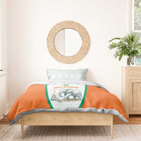Ivory Coast Football Bedding Set 2026 Cote d'Ivoire Les Elephants White Version - Wonder Print Shop