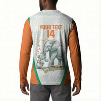 Custom Ivory Coast Football Button Sweatshirt 2026 Cote d'Ivoire Les Elephants White Version