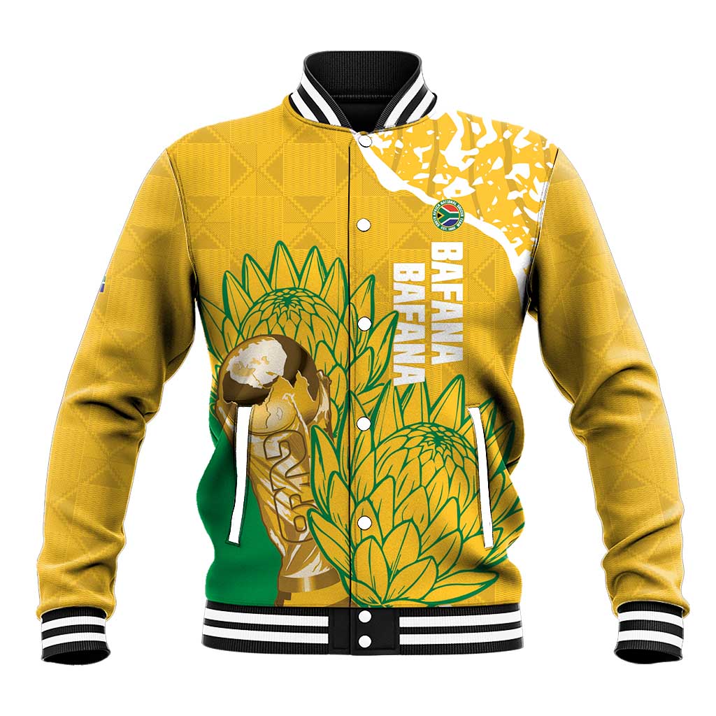 Custom South Africa Soccer Baseball Jacket 2026 Bafana Bafana Go Boys Protea - Wonder Print Shop