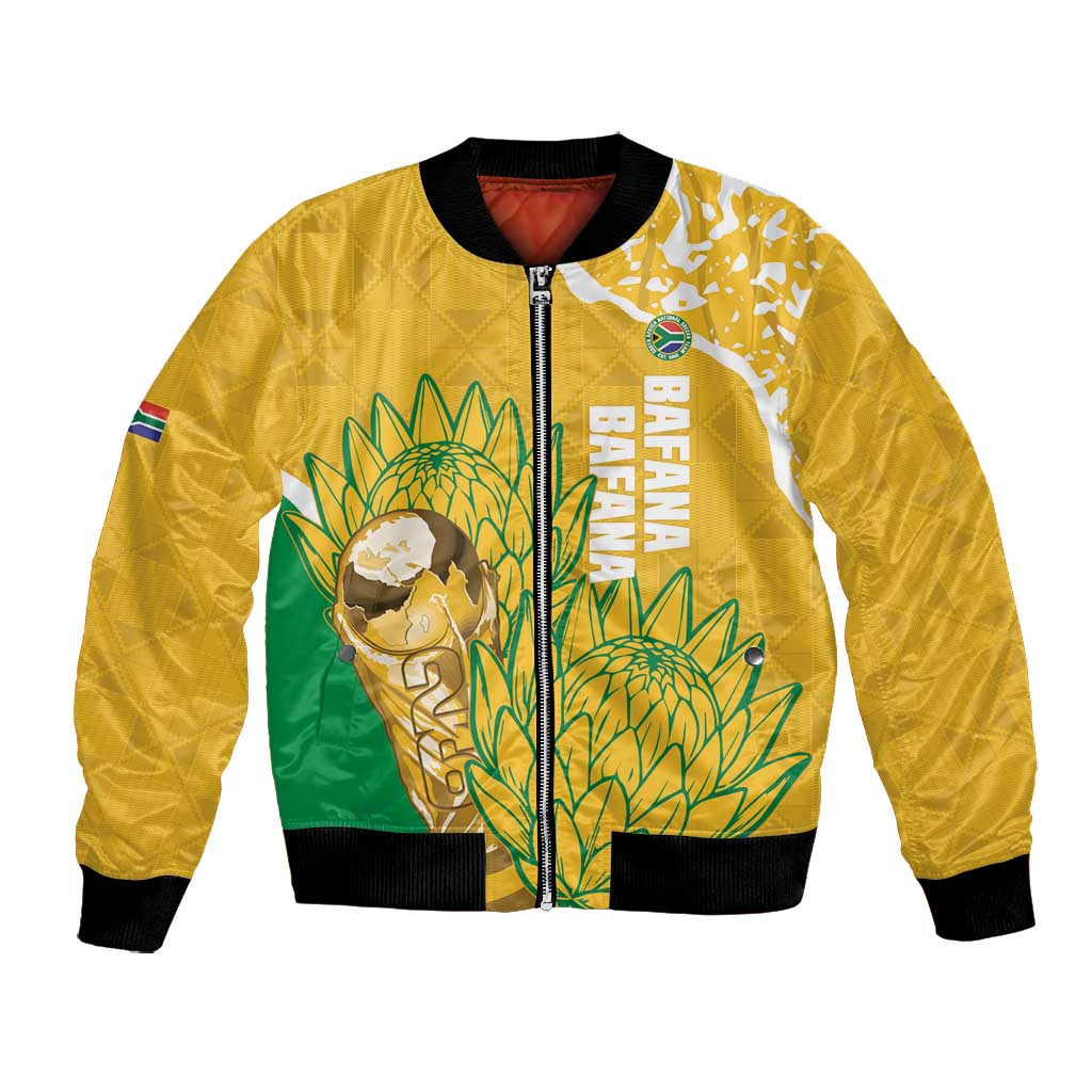 Custom South Africa Soccer Bomber Jacket 2026 Bafana Bafana Go Boys Protea - Wonder Print Shop