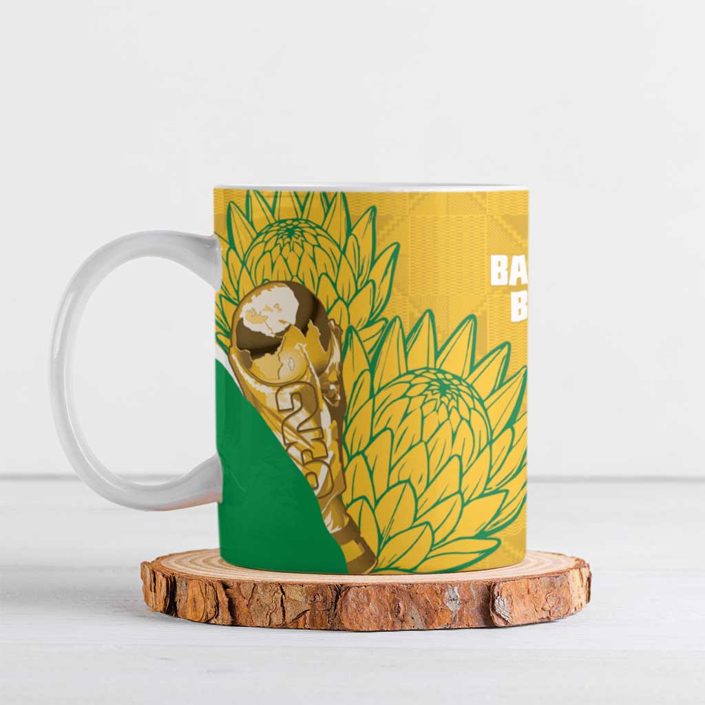 Custom South Africa Soccer Ceramic Mug 2026 Bafana Bafana Go Boys Protea - Wonder Print Shop