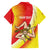Personalized Sicilia La Trinacria Family Matching Off Shoulder Short Dress and Hawaiian Shirt Sicilian Map Flag Color