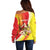 Personalized Sicilia La Trinacria Off Shoulder Sweater Sicilian Map Flag Color