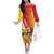 Personalized Sicilia La Trinacria Off The Shoulder Long Sleeve Dress Sicilian Map Flag Color