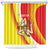 Personalized Sicilia La Trinacria Shower Curtain Sicilian Map Flag Color