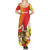 Personalized Sicilia La Trinacria Summer Maxi Dress Sicilian Map Flag Color