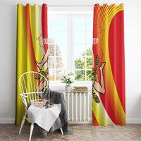Personalized Sicilia La Trinacria Window Curtain Sicilian Map Flag Color