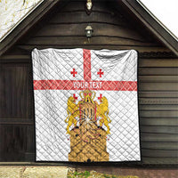 Personalised Georgia Independence Day Quilt Sameba Cathedral Borjgali Folk Pattern