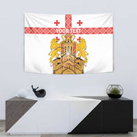 Personalised Georgia Independence Day Tapestry Sameba Cathedral Borjgali Folk Pattern