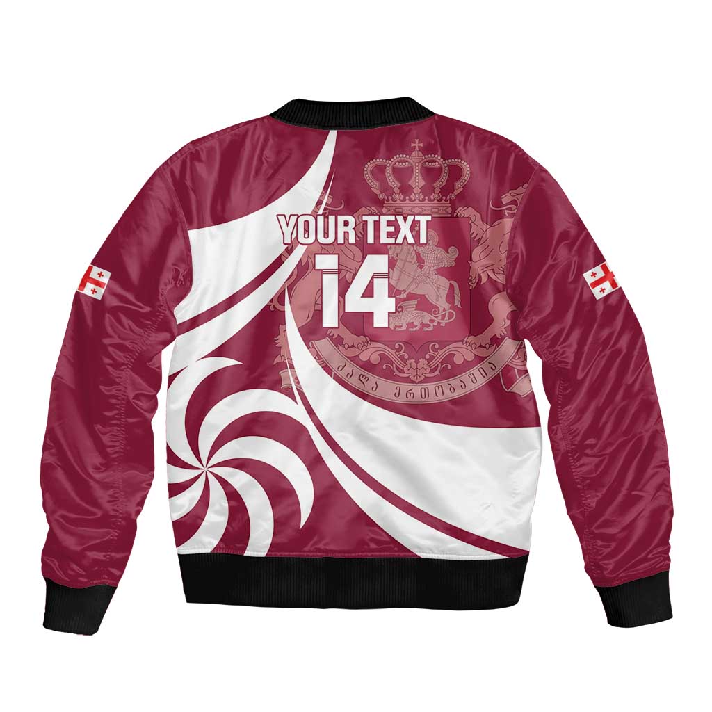 Custom Georgia Rugby Bomber Jacket Go Borjgalosnebi