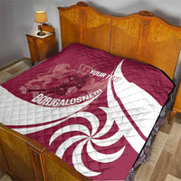 Custom Georgia Rugby Quilt Go Borjgalosnebi