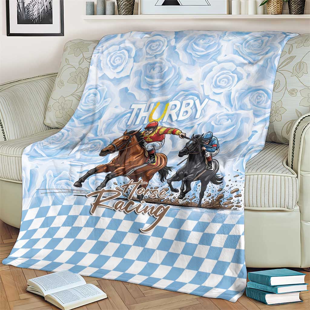 Kentucky Horse Racing Thurby Blanket