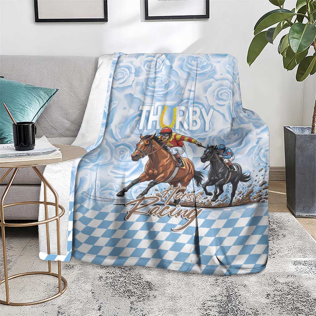 Kentucky Horse Racing Thurby Blanket