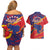 Venezuela Independence Day Couples Matching Off Shoulder Short Dress and Hawaiian Shirt Feliz Dia de la Independencia Grunge Style - Wonder Print Shop