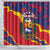 Venezuela Independence Day Shower Curtain Feliz Dia de la Independencia Grunge Style