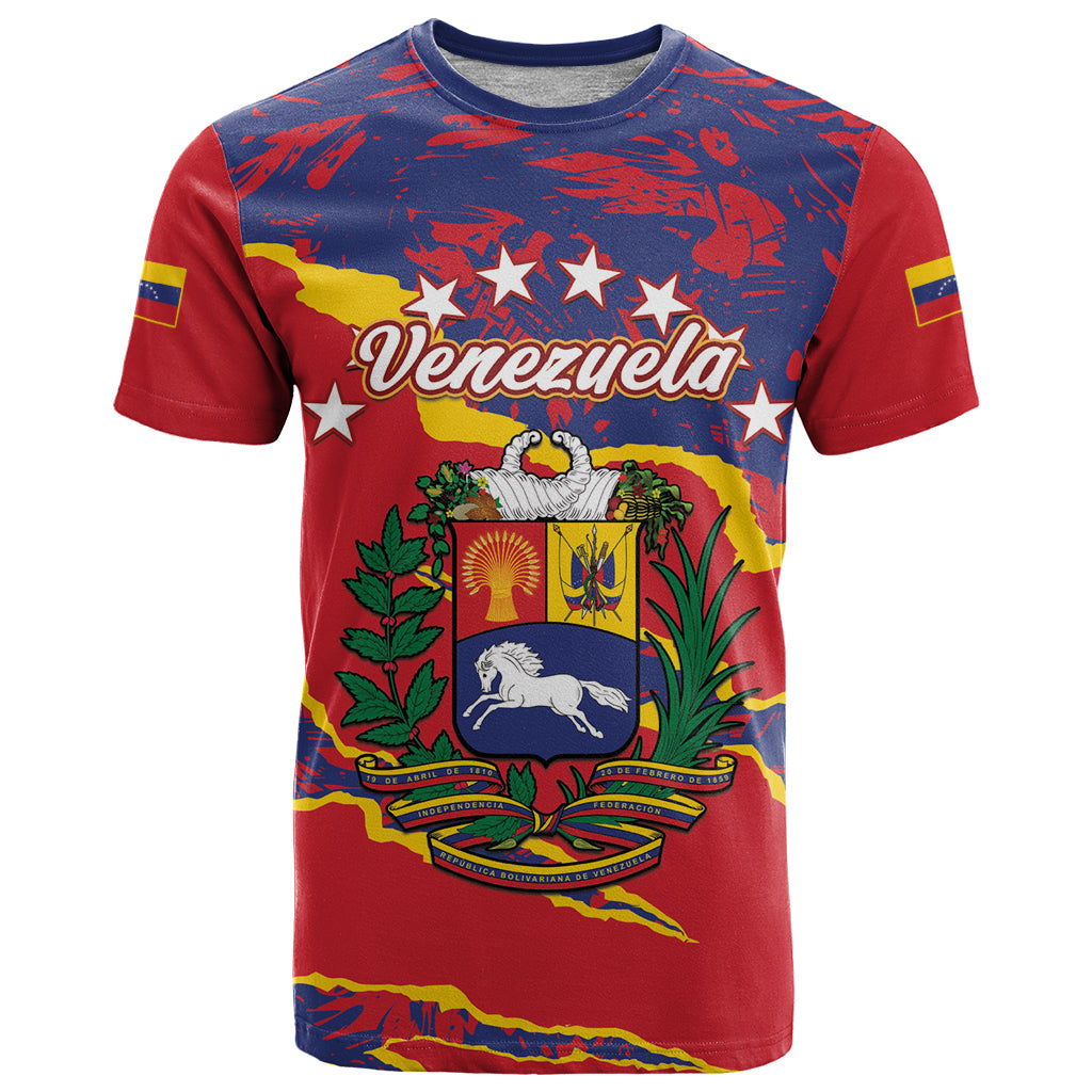 Venezuela Independence Day T Shirt Feliz Dia de la Independencia Grunge Style - Wonder Print Shop