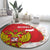 Russia Independence Day Round Carpet Coat Of Arms With Map