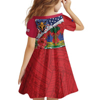 Haitian Heritage Month Kid Short Sleeve Dress Haitian Americans Proud Grunge Style