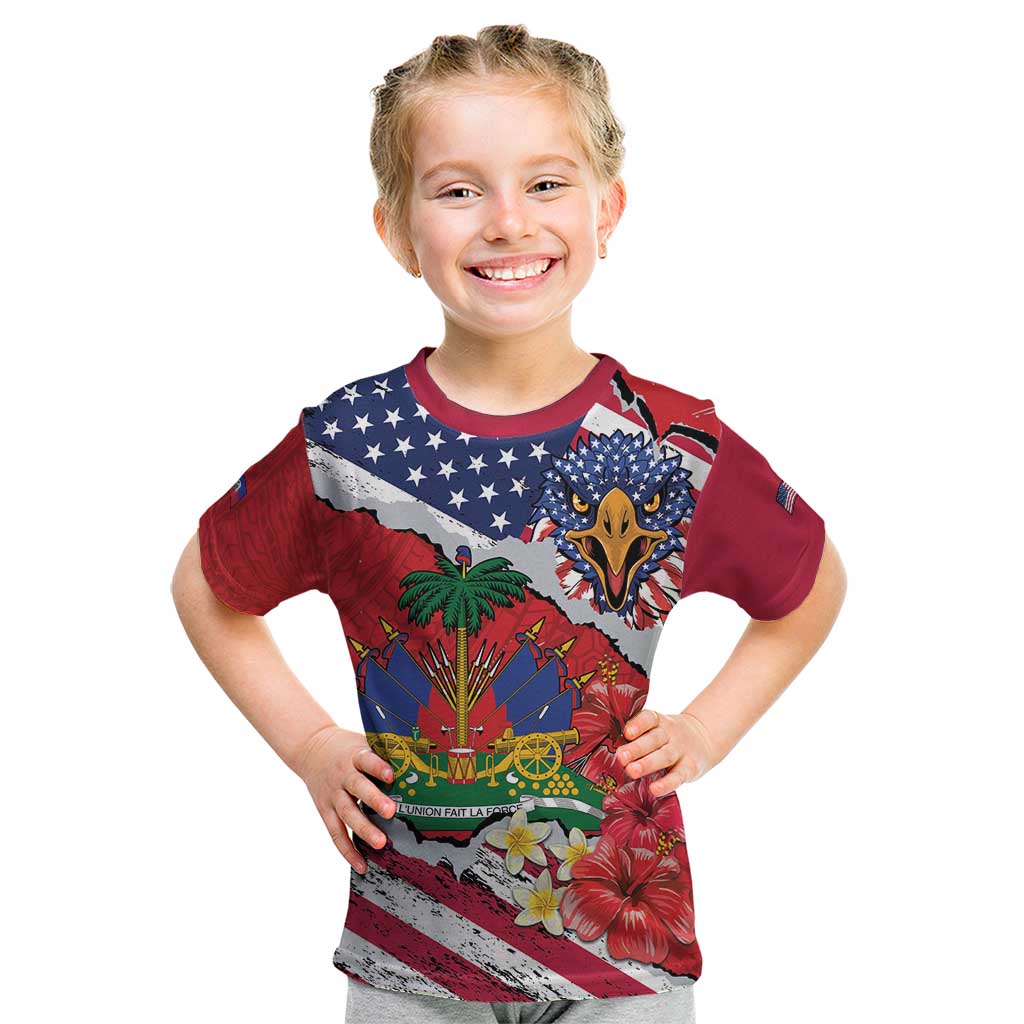 Haitian Heritage Month Kid T Shirt Haitian Americans Proud Grunge Style