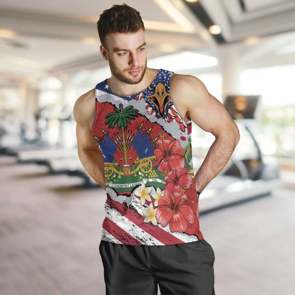 Haitian Heritage Month Men Tank Top Haitian Americans Proud Grunge Style