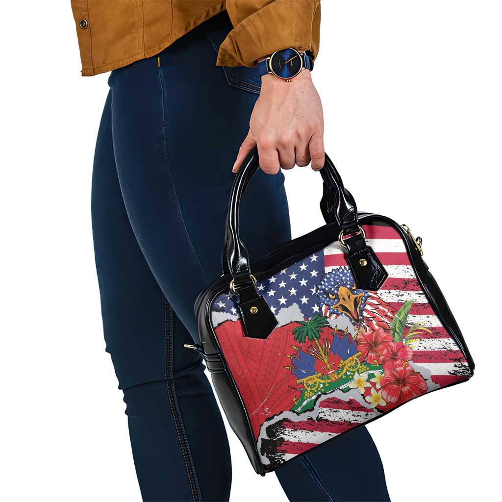 Haitian Heritage Month Shoulder Handbag Haitian Americans Proud Grunge Style
