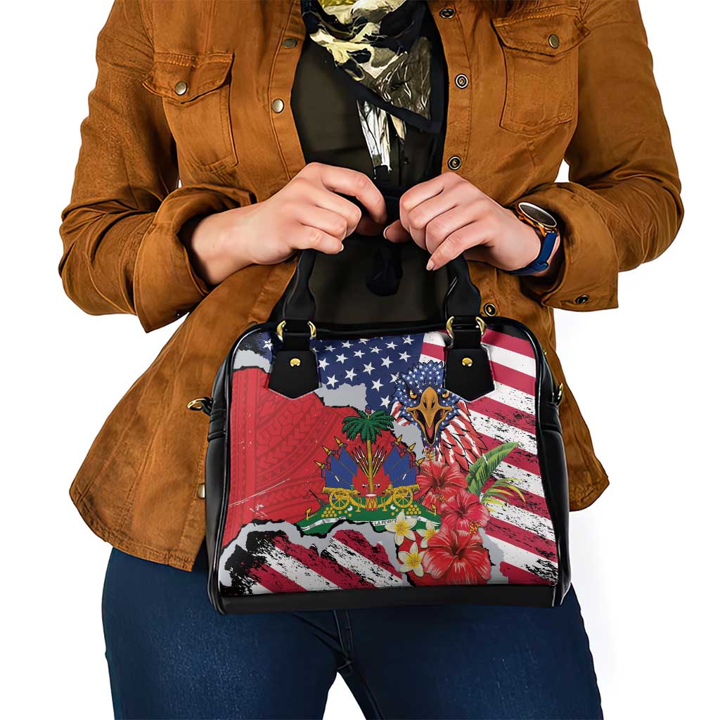 Haitian Heritage Month Shoulder Handbag Haitian Americans Proud Grunge Style