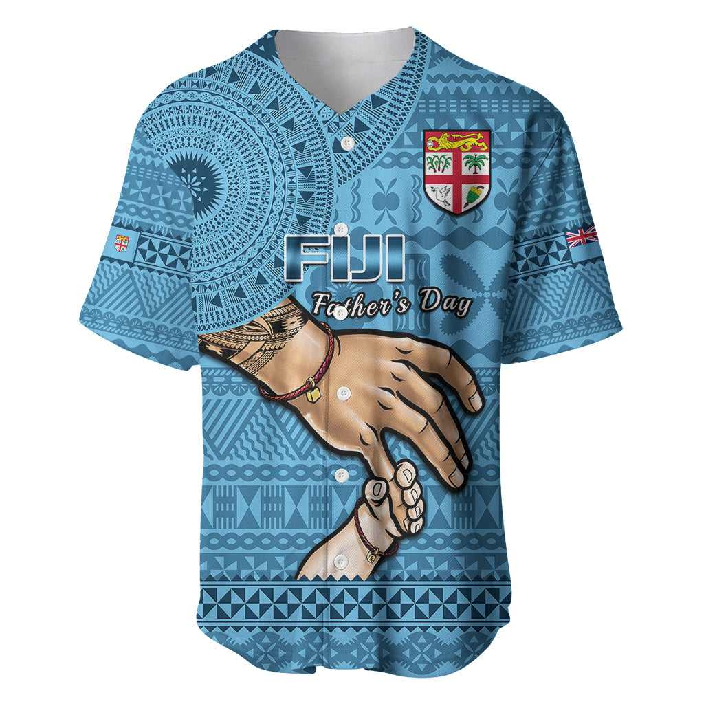 Polynesian Pride Father Day Fiji Baseball Jersey I Love You Dad Fijian Tapa Pattern - Wonder Print Shop