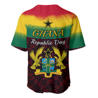 Ghana Republic Day baseball jersey, short sleeves, front eagle emblem with star, multicolor