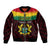 1 July Ghana Republic Day Sleeve Zip Bomber Jacket African Pattern Mix Flag Unique Style - Wonder Print Shop