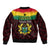 1 July Ghana Republic Day Sleeve Zip Bomber Jacket African Pattern Mix Flag Unique Style - Wonder Print Shop