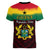 1 July Ghana Republic Day Women V Neck T Shirt African Pattern Mix Flag Unique Style - Wonder Print Shop