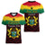 Personalised 1 July Ghana Republic Day Women V Neck T Shirt African Pattern Mix Flag Unique Style - Wonder Print Shop