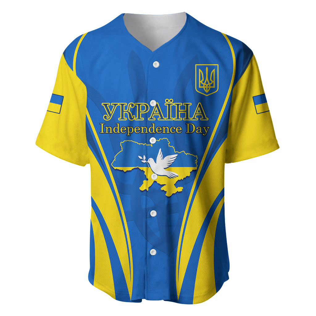 Ukraine Baseball Jersey Happy Ukrainian 32nd Independence Anniversary - Wonder Print Shop