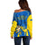 Ukraine Off Shoulder Sweater Happy Ukrainian 32nd Independence Anniversary - Wonder Print Shop