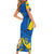 Ukraine Short Sleeve Bodycon Dress Happy Ukrainian 32nd Independence Anniversary - Wonder Print Shop