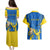 Custom Ukraine Couples Matching Puletasi Dress and Hawaiian Shirt Happy Ukrainian 32nd Independence Anniversary - Wonder Print Shop