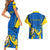 Custom Ukraine Couples Matching Short Sleeve Bodycon Dress and Hawaiian Shirt Happy Ukrainian 32nd Independence Anniversary - Wonder Print Shop